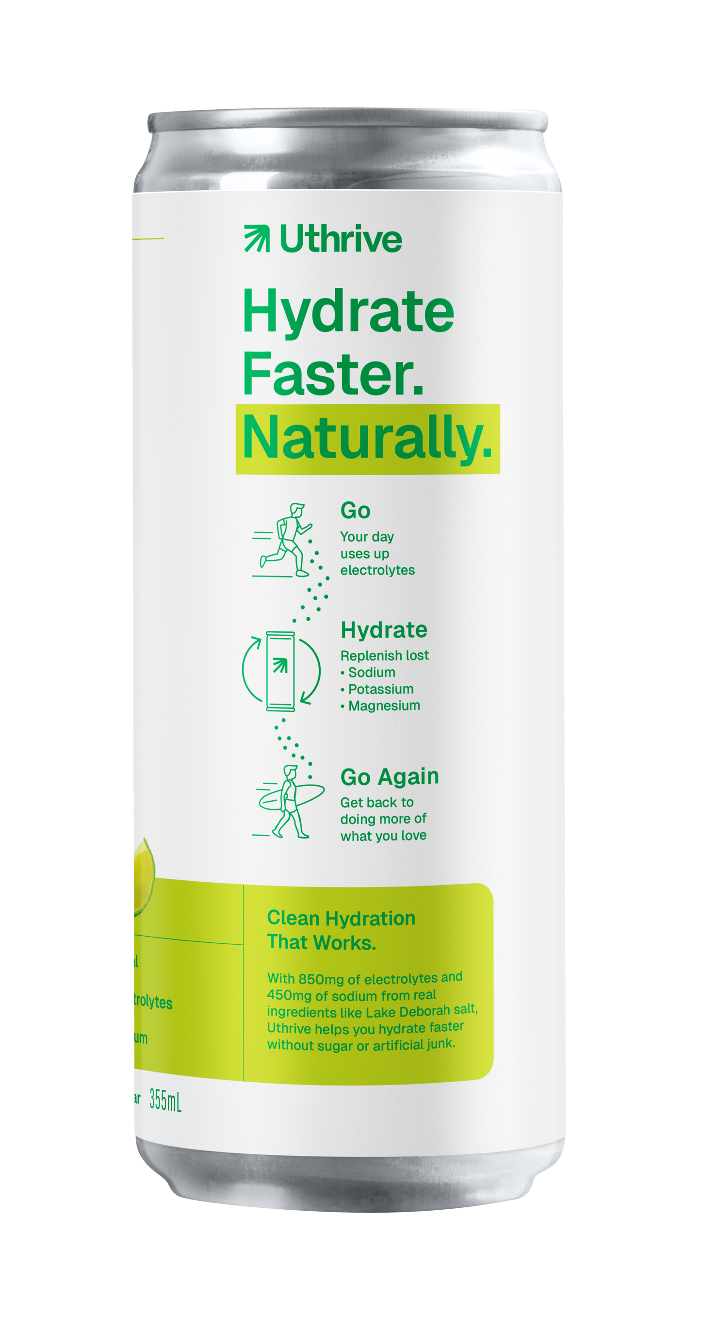 Lime Natural Hydration Drink x12