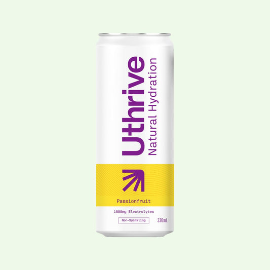 Uthrive Passionfruit Natural Hydration Drink 12-pack with Lake Deborah salt